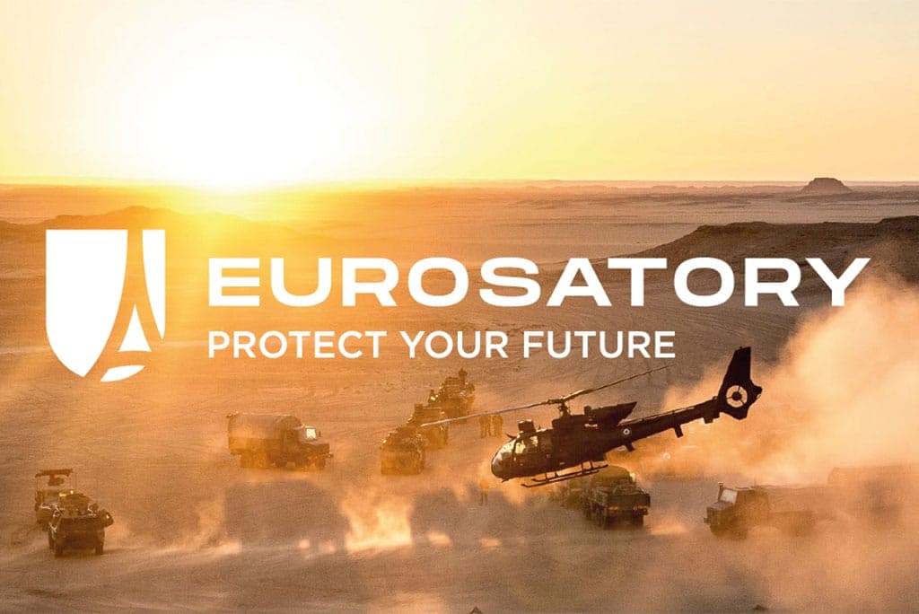 Eurosatory 2028 Paris — Defence Stand Builder · 3D Concept in 24h