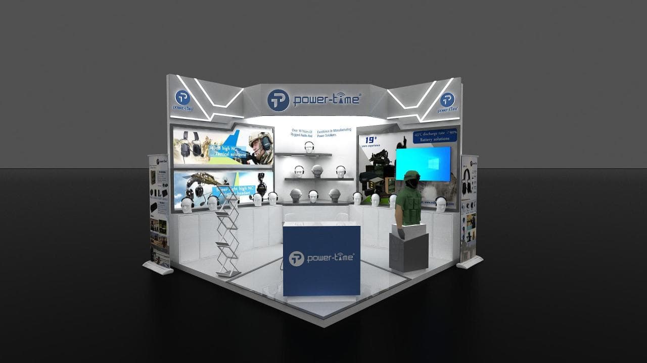 Power-Time stand at IDEF & EUROSATORY, built by Evreka Stand (not this fair)